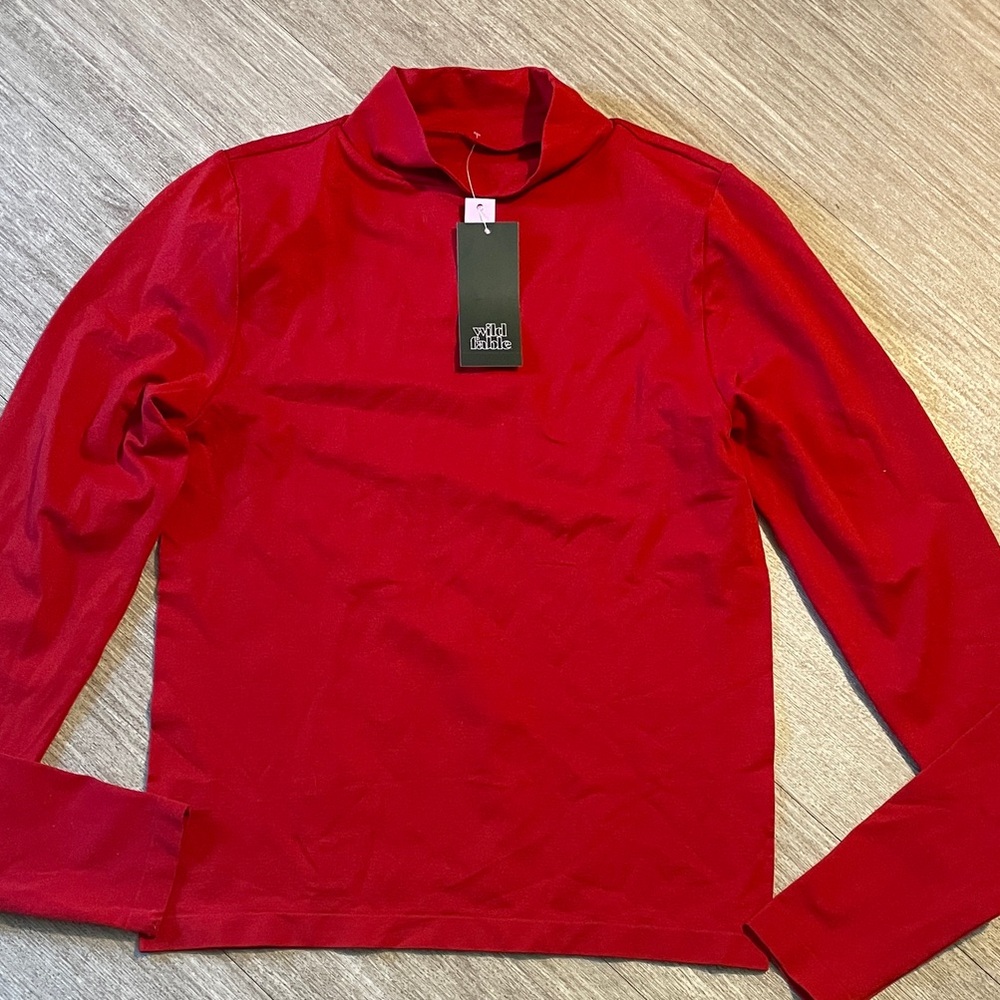 Wild Fable Scarlet Cowl Neck Sweater